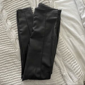 Zara black faux leather leggings